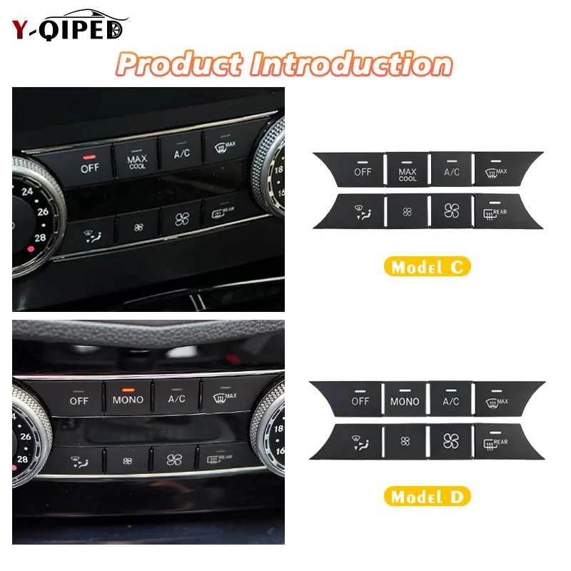 The Air Conditioning Window Radio Repair Button for Mercedes Benz C-Class GLK CLS ML GLE GLS Cap Replacement Accessory Tool W204