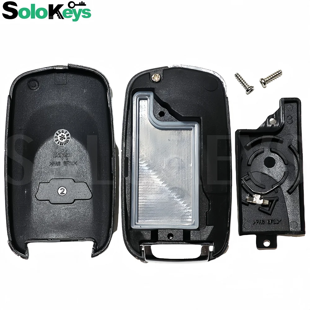 SOLOKEYS High Quality Replacement Folding Key Shell Fob For Chevrolet Captiva Blank Key Case Cover