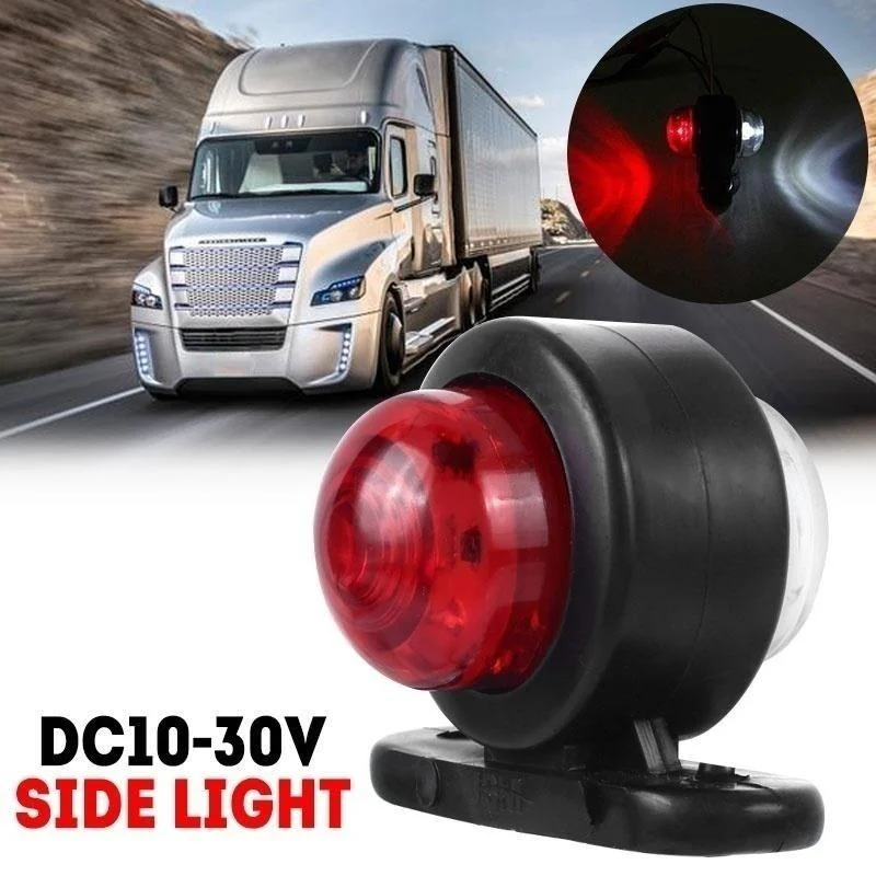 10PCS 12-24V Universal Side Marker Lights Double Side Lighting Indicator Lamp Clearance Lights Warning Light for Truck