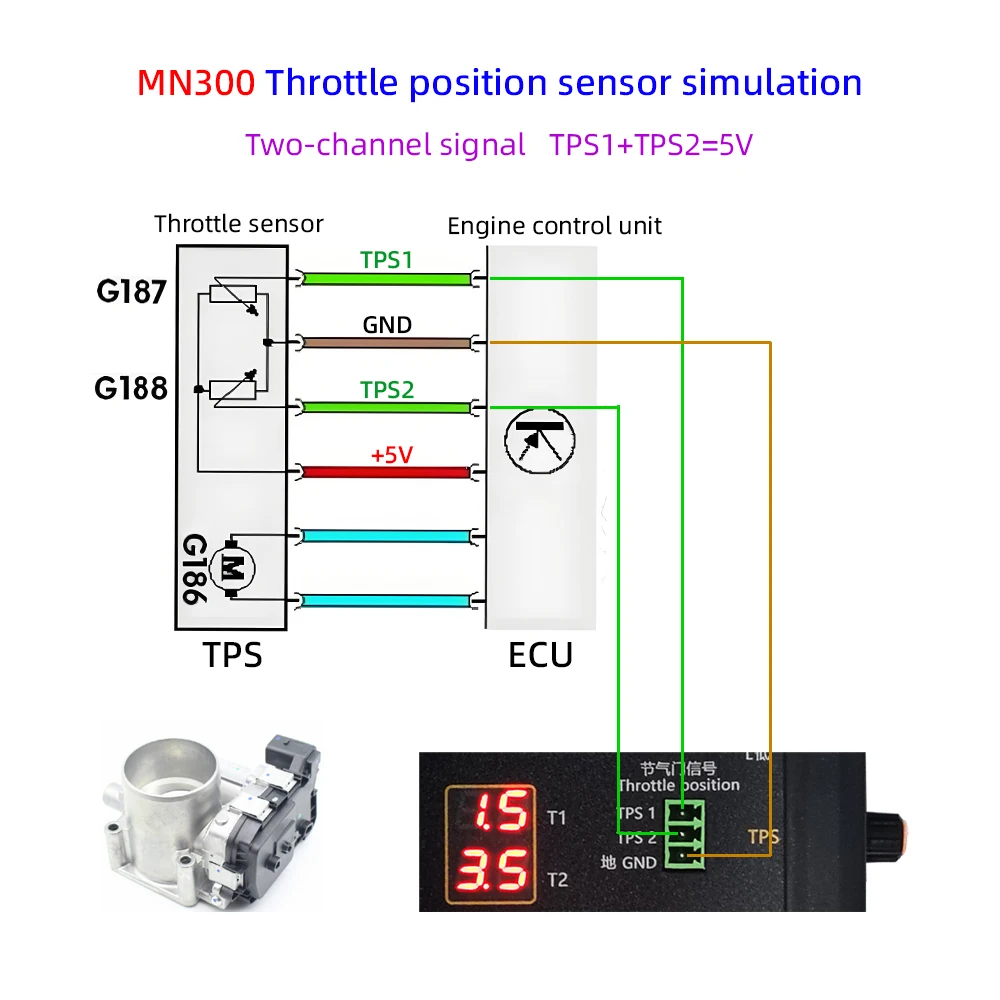 Update! MN300 Auto Sensor Simulator Automotive Tester Car Rail Oxygen Oil Pressure Flow Sensor Signal Generator