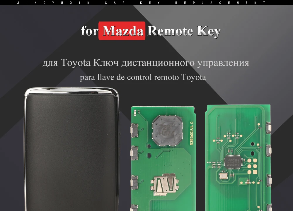 jingyuqin WAZSKE11D01 Smart Remote Key Fob 315MHZ 6A Chip for 2019-2022 Mazda 3 Hatchback CX-30 2021+ 2/3/4 Buttons Keyless