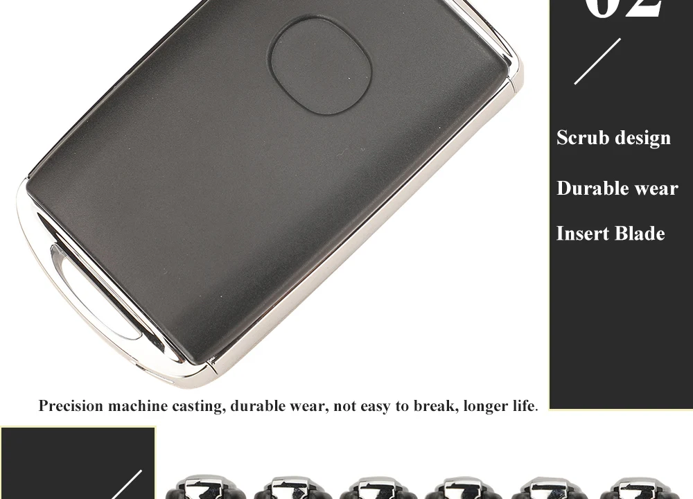 jingyuqin WAZSKE11D01 Smart Remote Key Fob 315MHZ 6A Chip for 2019-2022 Mazda 3 Hatchback CX-30 2021+ 2/3/4 Buttons Keyless