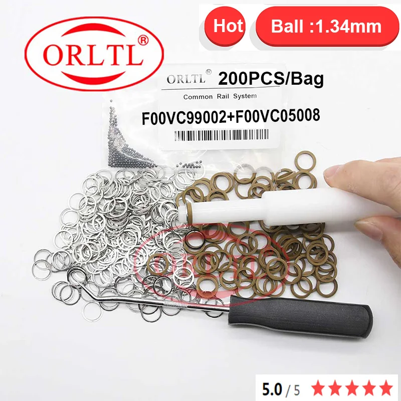 200PCS DIESEL F00VC99002 F00VC05008 F00VC05001 F00VC05009 F00RJ02177 Euro5 Repair Kit Gasket forInjector Nozzle ORLTL