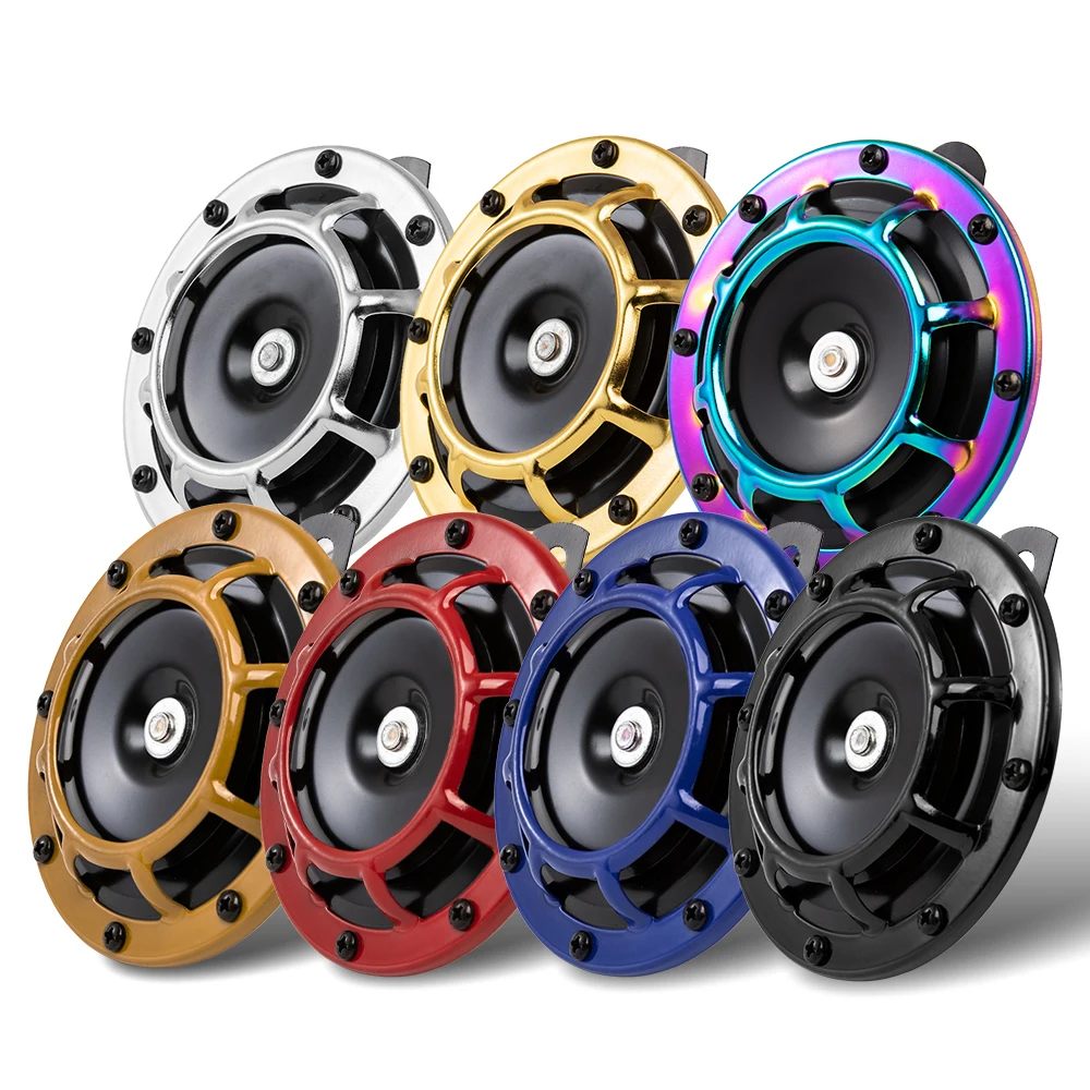 2pcs/set Universal Hella Super Loud Compact Electric Blast Tone Air Horn Kit 12V 115DB For Motorcycle Car