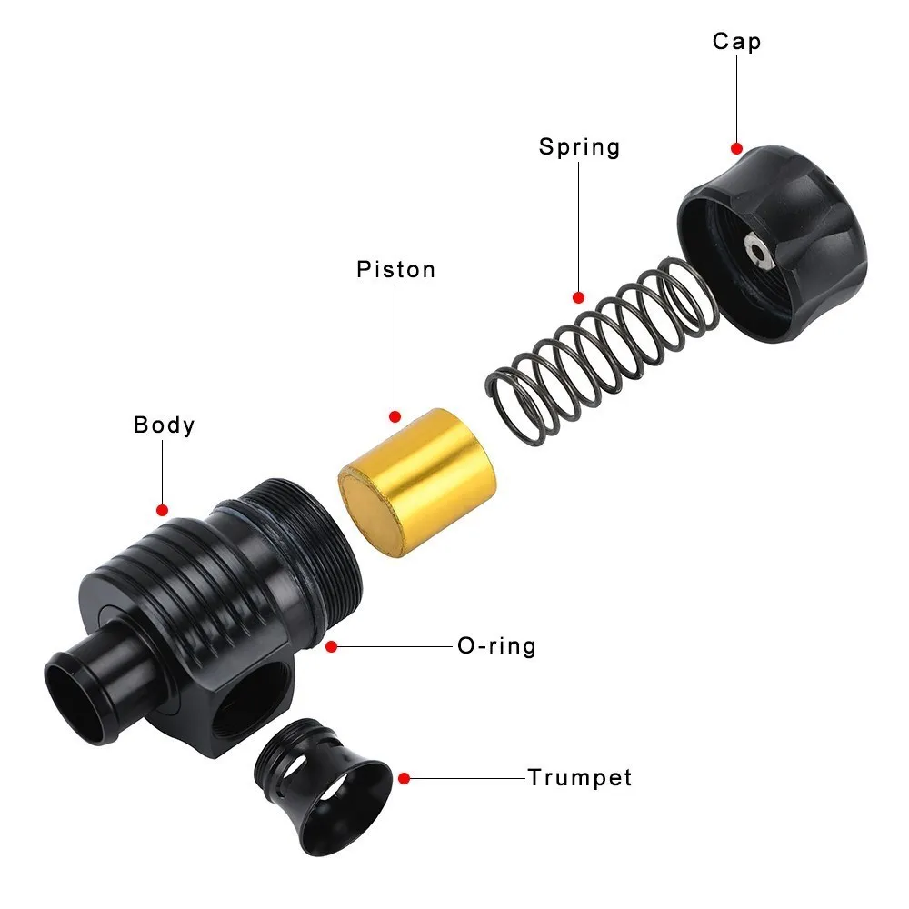 Universal 25mm Turbo Diverter Dump 1.8T Blow Off Valve With Horn for AUDI A3 S3 A4 A6 A8 S4 TT 1.8 20v TURBO BOV-1001A