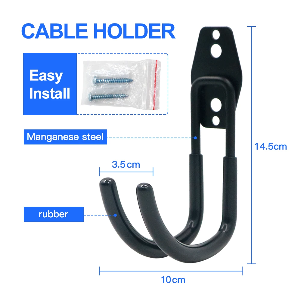 EV Charger Type 2 Plug Holder Wallbox Bracket With Cable Twining Hook Electric Vehicle Accessories