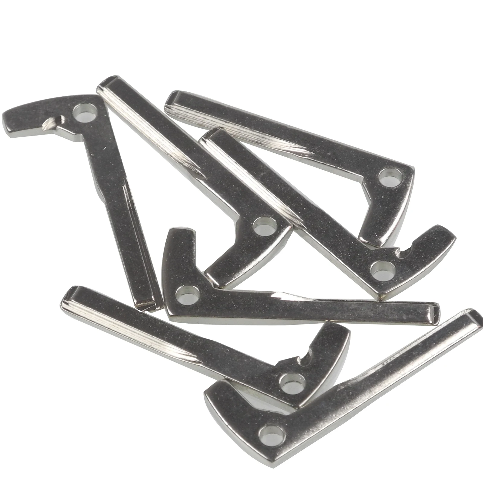 jingyuqin 15pcs/lot Uncut Key Blanks Insert for Mercedes Benz Smart Chrome Remote Car Fob Key Blade Replacement