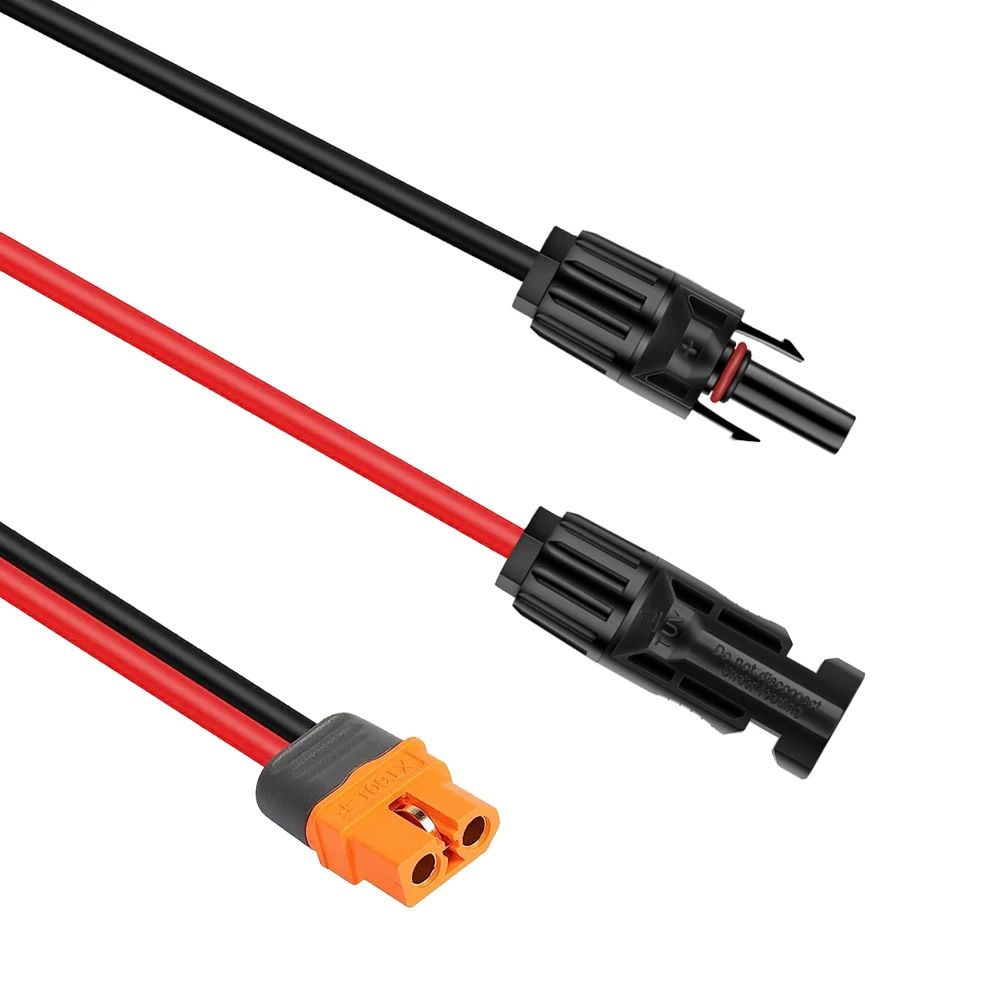 XT60i EcoFlow 12AWG Cable Connect Solar Panel Charge Cable for Solar Generator Portable Power Station XT60i Cable
