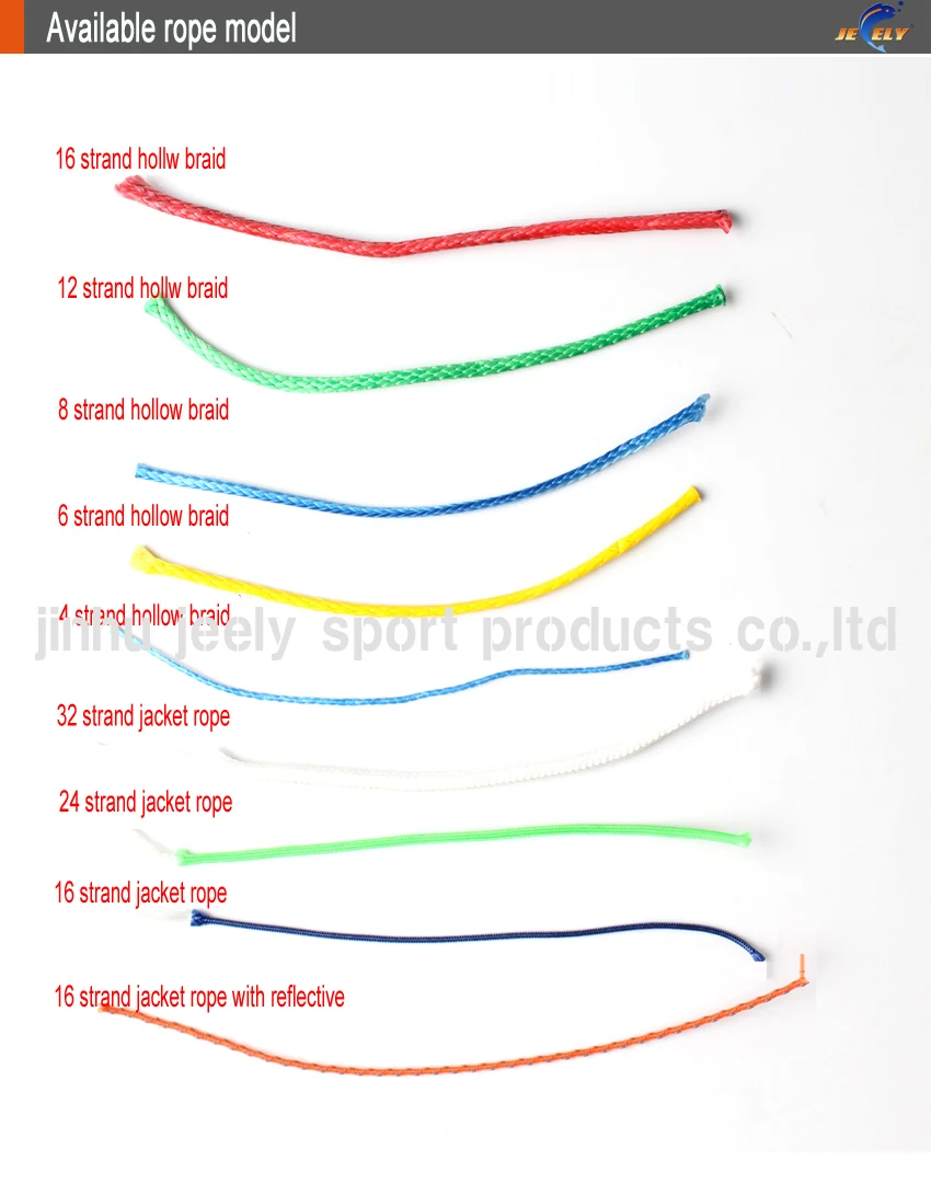 50m 4mm 12 Strands 1500kgs Uhmwpe Fiber Single Braid Winch Rope