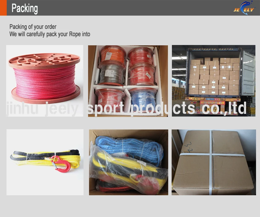 50m 4mm 12 Strands 1500kgs Uhmwpe Fiber Single Braid Winch Rope