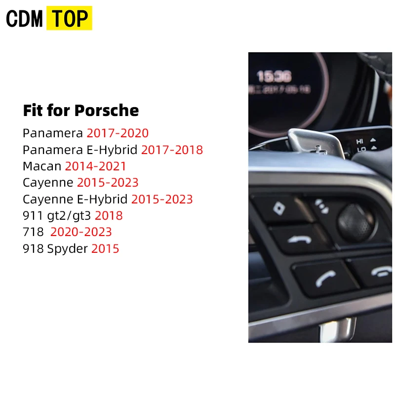 Car Steering Wheel Shift Paddle for Porsche Macan Panamera Cayenne Carrera 911 718 991 Spyder 918 Cayman Gear Extend Shifters