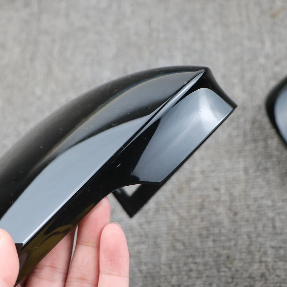 Black For VW Golf 8 MK8 2020 Mirror Cover Rear View Side Mirror Cap Housing Support Lane Change Side Assist Blind Spot Assist