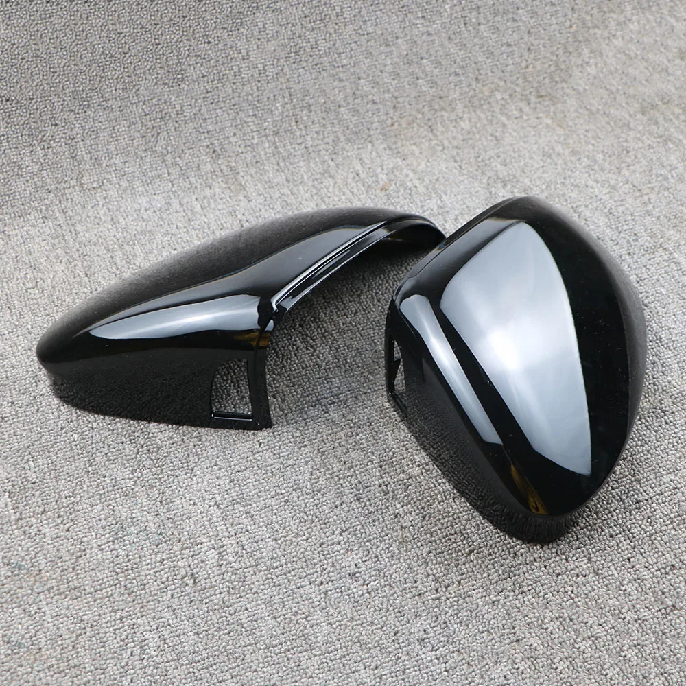 Black For VW Golf 8 MK8 2020 Mirror Cover Rear View Side Mirror Cap Housing Support Lane Change Side Assist Blind Spot Assist