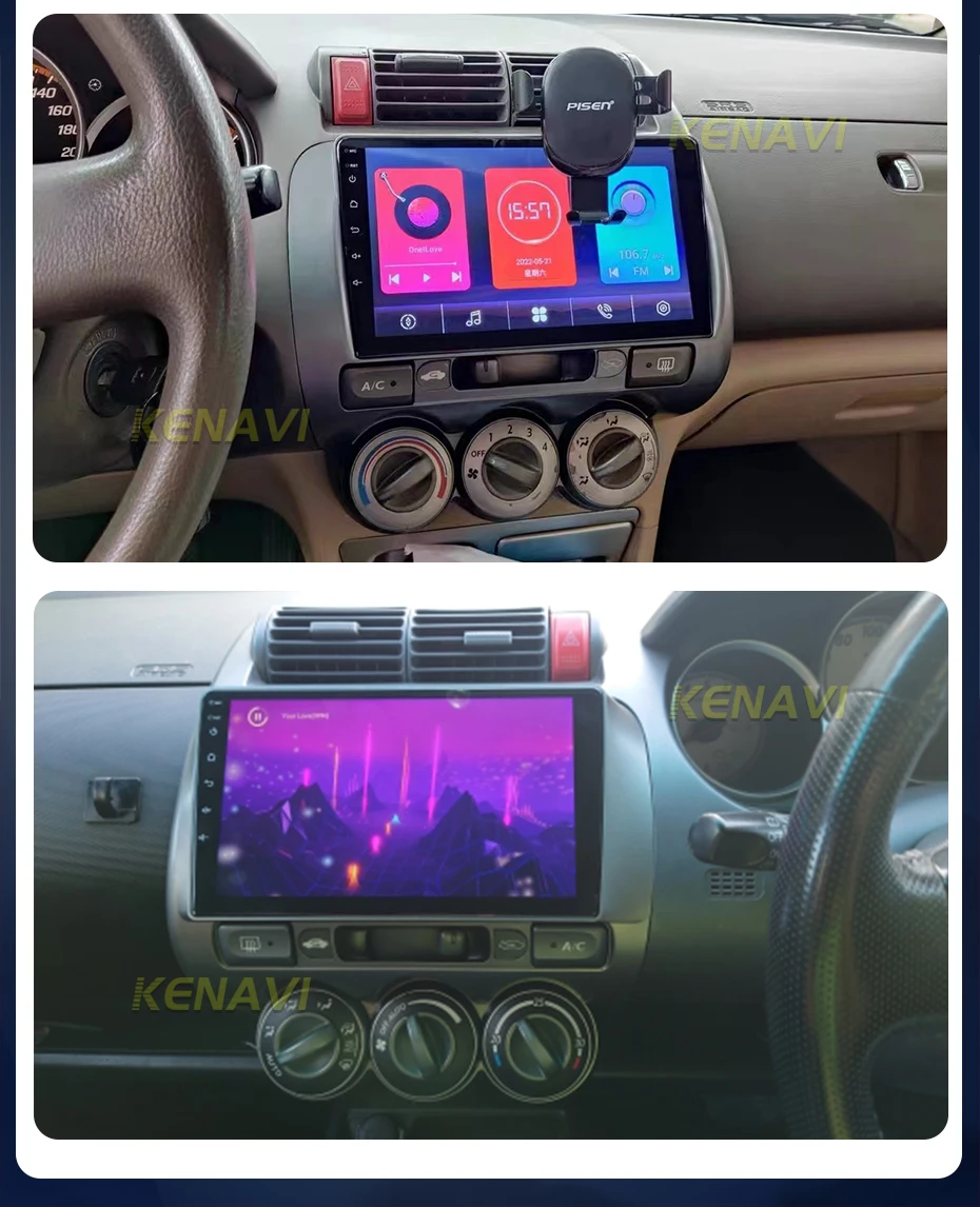 2Din Android Car Stereo Radio For Honda Fit Jazz City 2001-2008 Multimedia Player Navigation GPS Carplay Auto No DVD With Screen