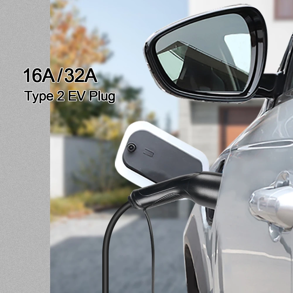 3.6KW 7.2 11 22KW Male Type 2 EVSE Female Gun EV Charger Car Plug IEC 62196 Convertor 16A 32A Electric Vehicle Charging Station
