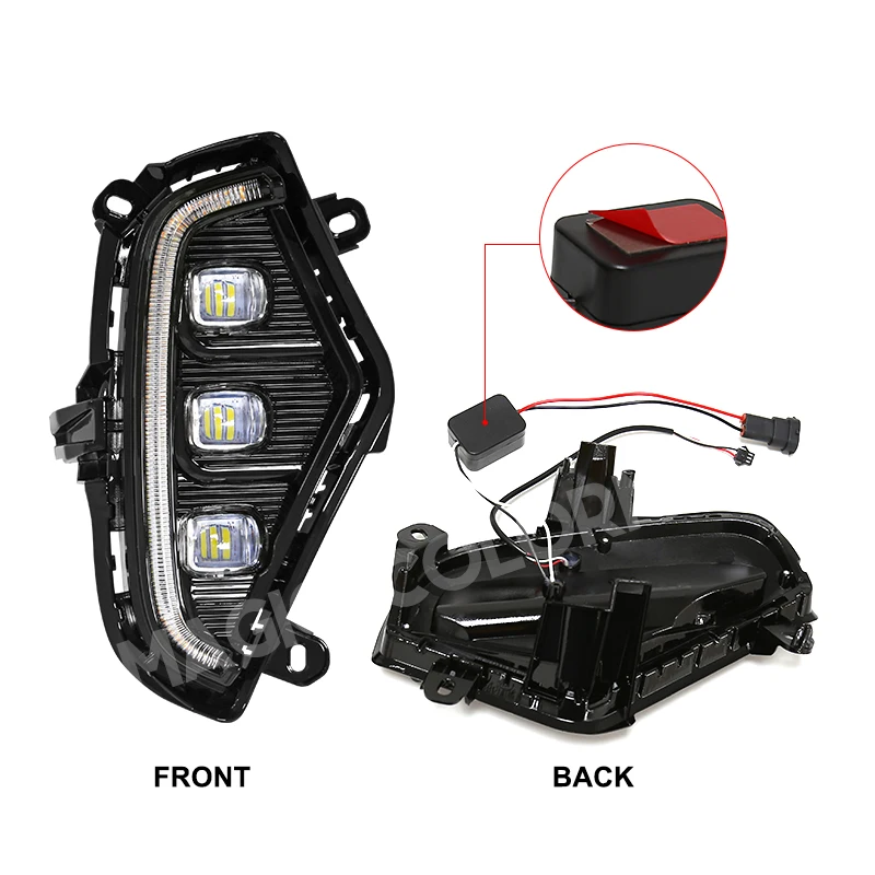 Daytime Running Lamp DRL Led Lights Fog Toyota RAV4 2019 2020 2021 Turn Signal DayLight Accessories