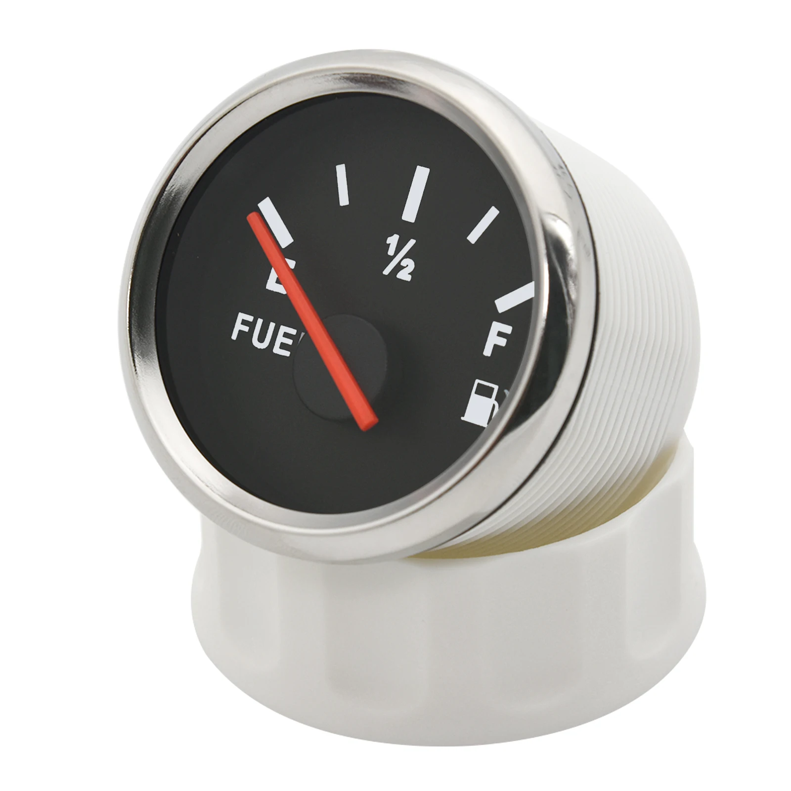 100-500mm Stainless Steel Marine Fuel Level Gauge Sensor Fit Boat Car Fuel Level Gauge Meter 0-190 ohm with Red Backlight 9-32V