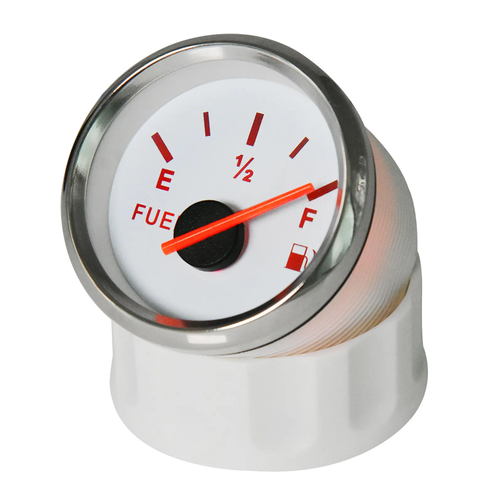 100-500mm Stainless Steel Marine Fuel Level Gauge Sensor Fit Boat Car Fuel Level Gauge Meter 0-190 ohm with Red Backlight 9-32V