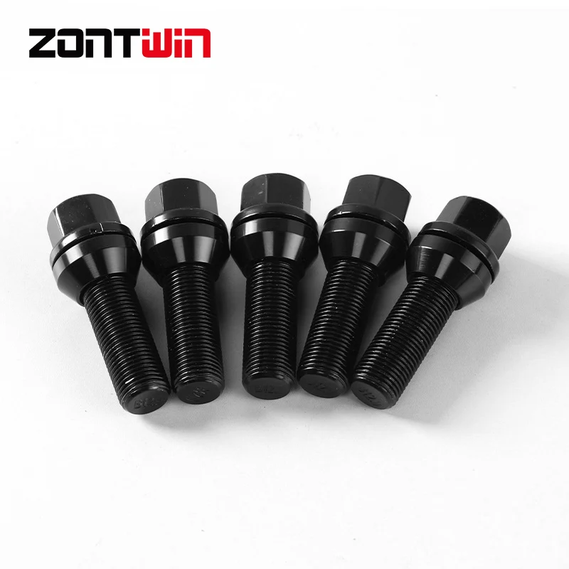 4/5Pieces Wheel B12.9 Grade Forged Bolts Nuts Screw for BMW E90/E60/E39/F10/F20/E46 Audi Benz Vw M12x1.25 12x1.5 14x1.25 14x1.5