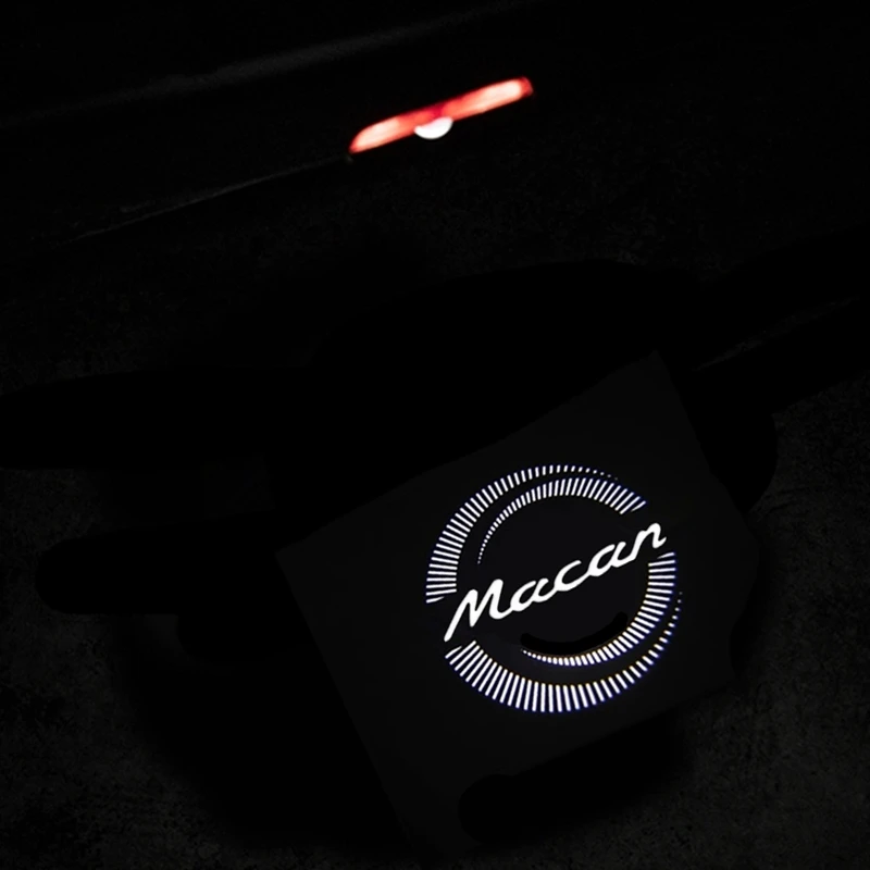 2Pcs LED Accessories Car Door Light Ghost Shadow Welcome Lamp For Macan 95B 2014 2015 2016 2017 2018 2019 2020