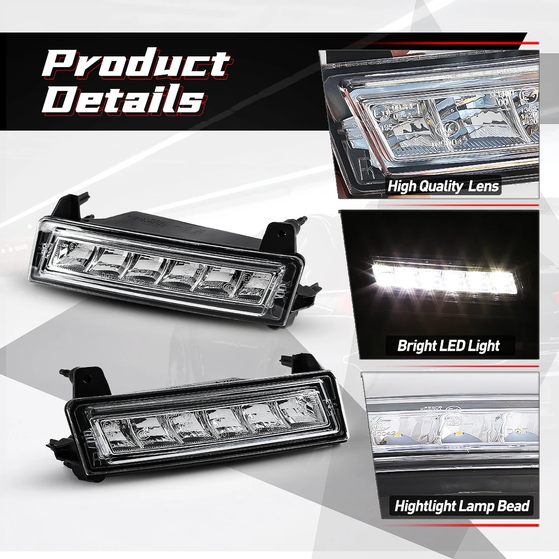 1649060251 1649060151 DRL For Mercedes Benz W164 X164 X204 ML350 ML450 GL450 GLK350 2009 - 2013 LED Daytime Running Lights