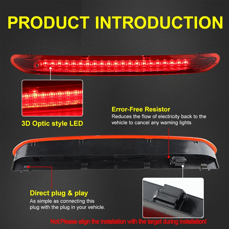 1pc For Volkswagen Golf 6 Golf 7 Mk6 Polo Hatchback 6R 2011-2017 5K0945087B LED Rear Third Stop Lights Rear Brake Light CANbus