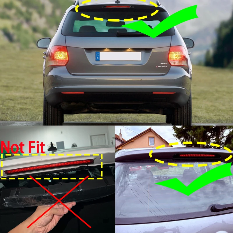 1pc For Volkswagen Golf 6 Golf 7 Mk6 Polo Hatchback 6R 2011-2017 5K0945087B LED Rear Third Stop Lights Rear Brake Light CANbus
