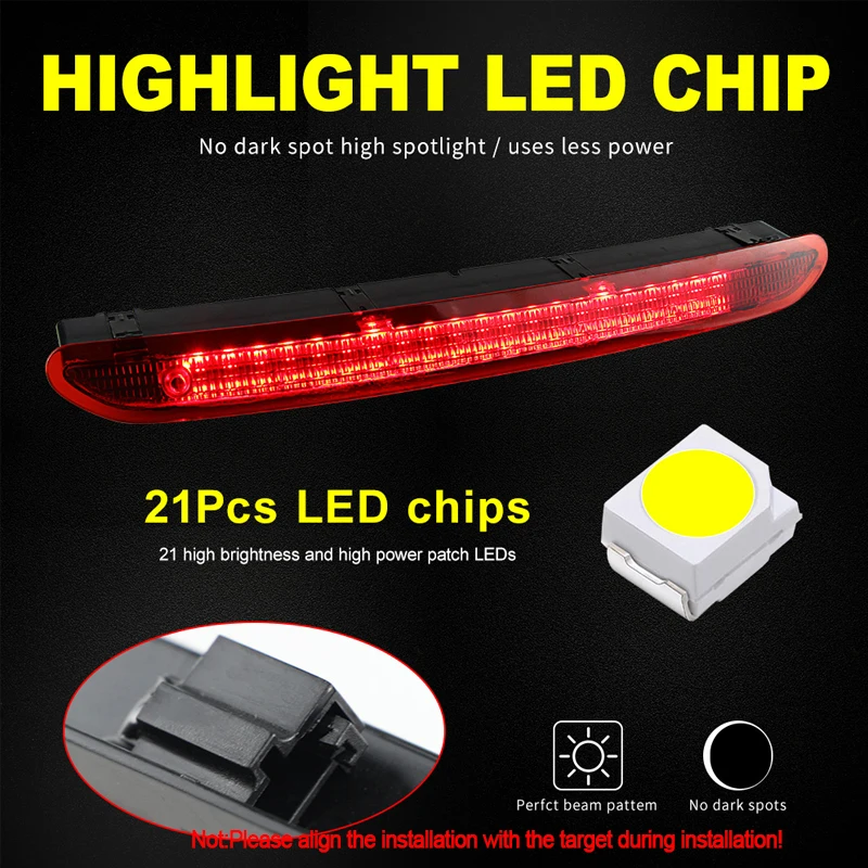 1pc For Volkswagen Golf 6 Golf 7 Mk6 Polo Hatchback 6R 2011-2017 5K0945087B LED Rear Third Stop Lights Rear Brake Light CANbus