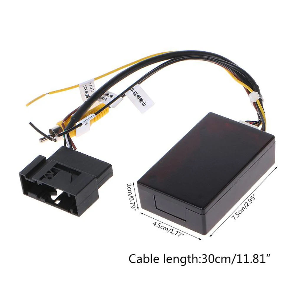12V Car Rear View Camera RGB To RCA AV CVBS Signal Converter Decoder Box Adapter for VW RCD510/RNS510/RNS315 OEM Reverse Camera