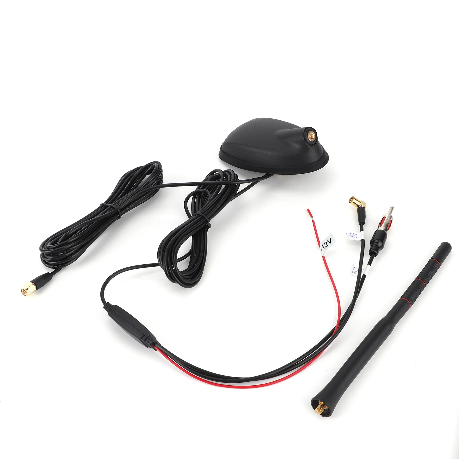DAB Active Antenna Top Roof Mount Antenna Car DAB+GPS+FM Antenna Active Amplified Top Roof Mount Waterproof Dustproof Universal