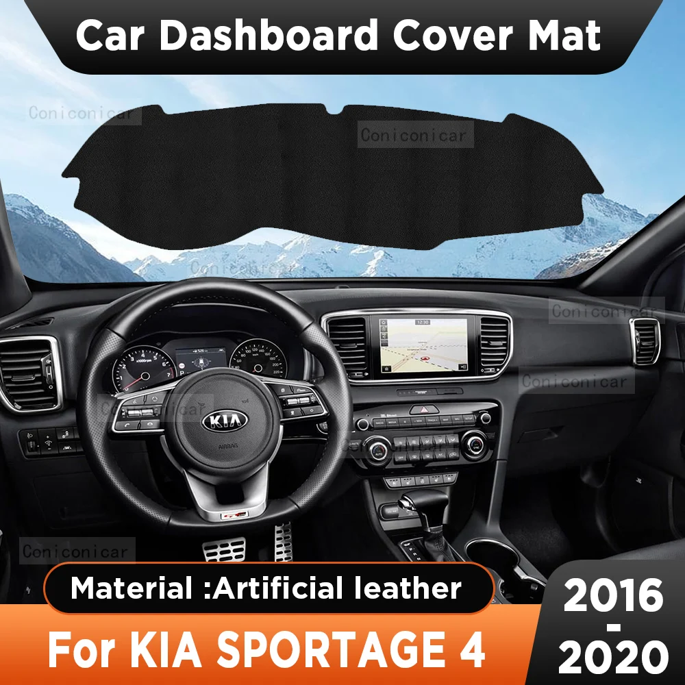 For KIA Sportage 4 2016 2017 2018 2019 2020 Car Dashboard Cover Mat Sun Shade Pad Carpet Mat Anti-UV Accessories Protective MATS