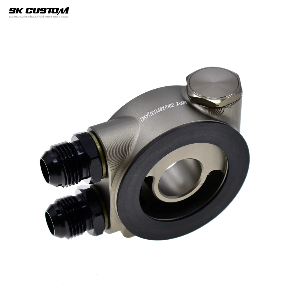 Car Modification Universal OIL COOLER FILTER SANDWICH PLATE THERMOSTAT ADAPTOR M20 X 1.5 3/4-16 UNF AN8/AN10 NPT1/8 Sensor Port