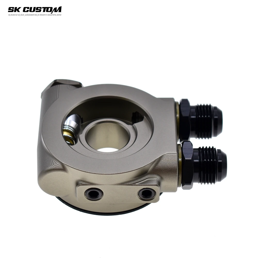 Car Modification Universal OIL COOLER FILTER SANDWICH PLATE THERMOSTAT ADAPTOR M20 X 1.5 3/4-16 UNF AN8/AN10 NPT1/8 Sensor Port