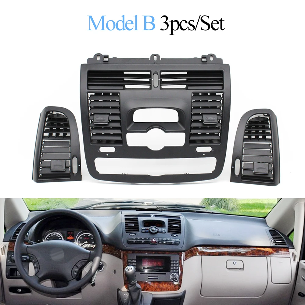 Interior Car Left Right Central Middle AC Vent Grille Air Outlet Panel Cover For Mercedes Benz Vito Viano W636 W639 2004-2015