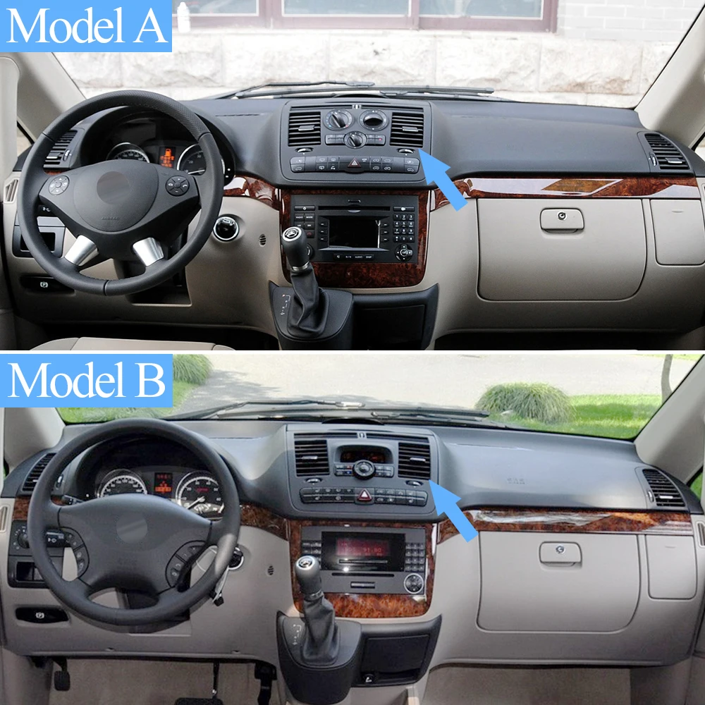 Interior Car Left Right Central Middle AC Vent Grille Air Outlet Panel Cover For Mercedes Benz Vito Viano W636 W639 2004-2015