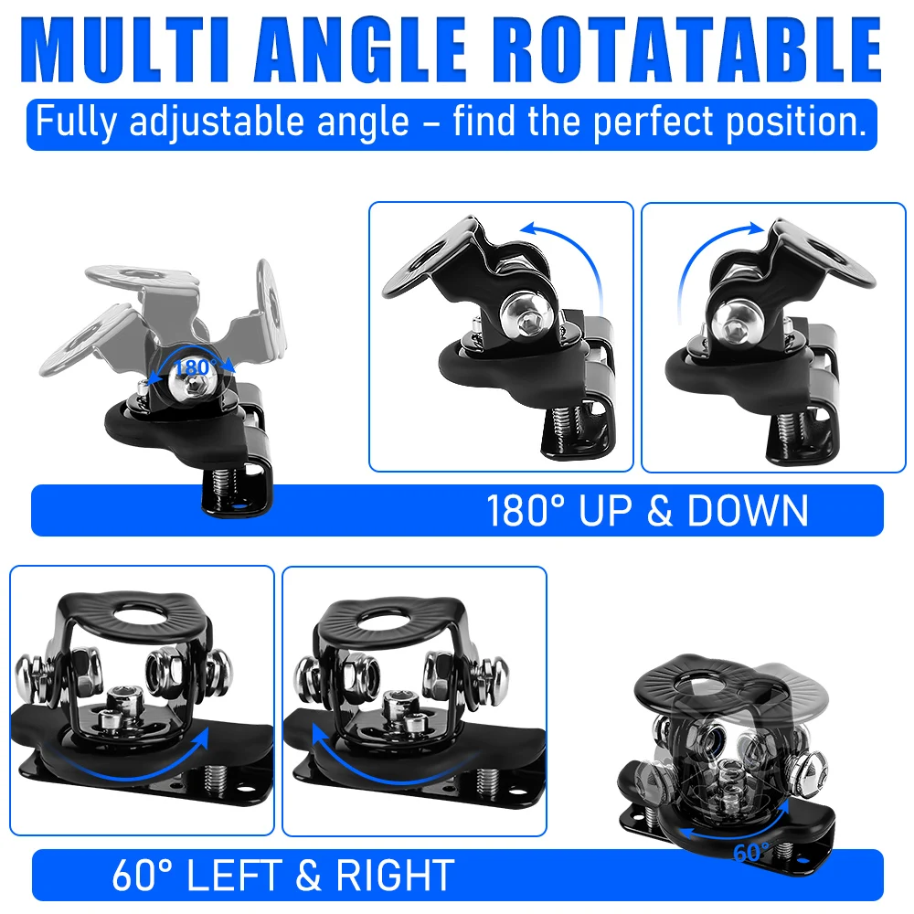 2PCS LED Work Light Mounting Bracket Universal Hood Led Light Bar Mount Bracket Foglight Lamp Holder for Off Road Jeep Truck SUV
