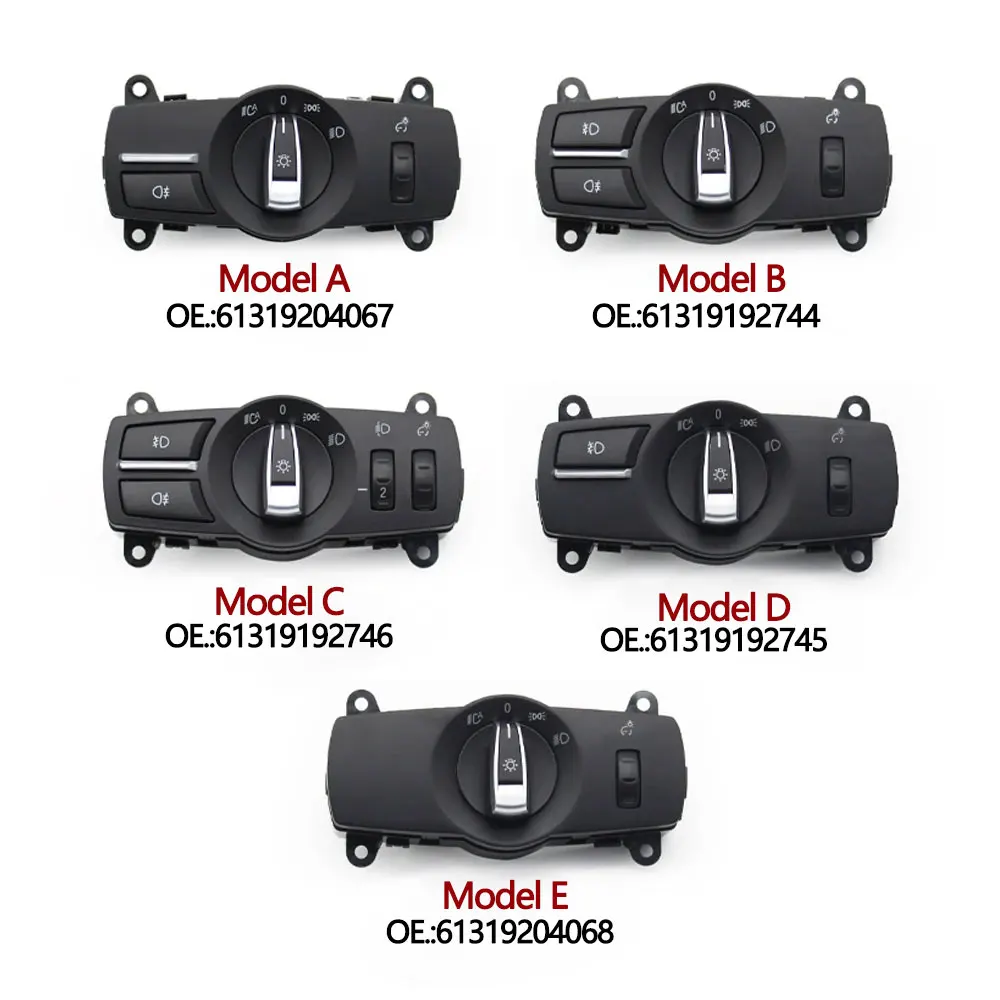Car Headlamp Button Headlight Switch Control Assembly For BMW 5 6 7 X3 X4 F10 F11 F06 F12 F13 F01 F02 F04 F07 F25 F26