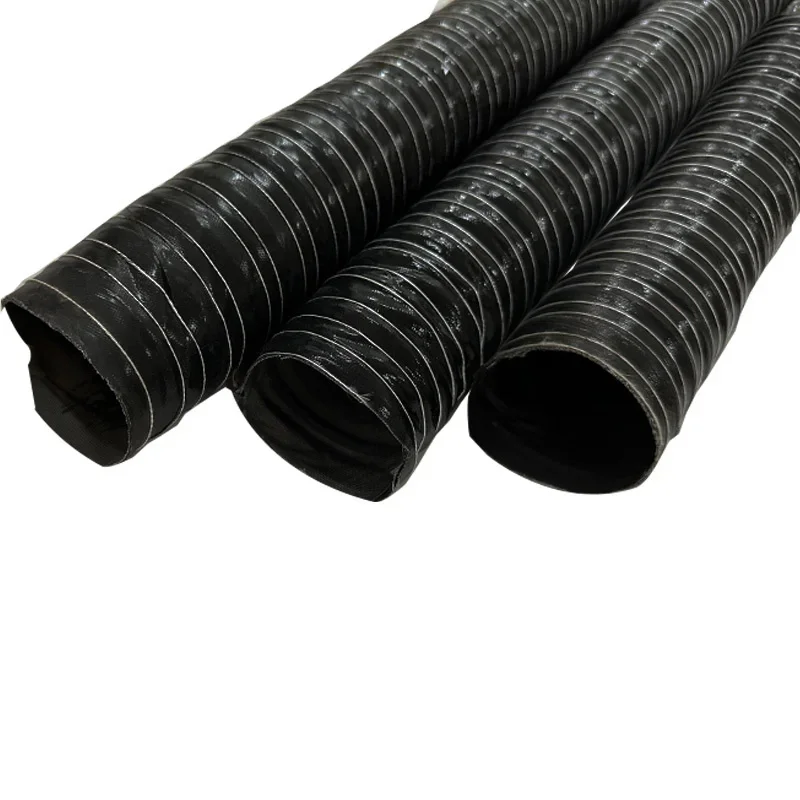 1m Universal Car Hood Air Intake Pipe Air Ducting Hose Tube Cold Heat Resistant Temperature Resistance Flexible Pipe ID:20-115mm