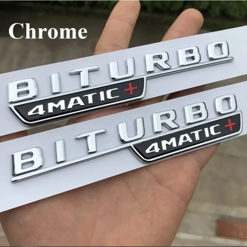 3D Car Fender BITURBO 4MATIC Badge Emblem Sticker For Mercedes C43 AMG W205 W204 E43 W213 W212 GLC43 GLE43 W166 W167 Accessories