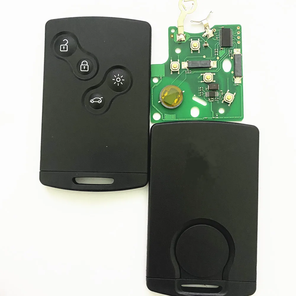 NO LOGO! 5PCS/LOT 4 Button Remote Key Card 433MHz ID46-PCF7952 Keyless Entry for Renau Megane 3 Laguna 3 Scenic