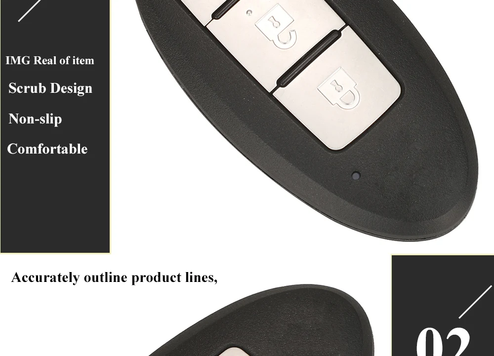 jingyuqin S180144502 Smart Car Key For Nissan Kicks S Rogue Sport 2018 2019+ Proximity Fob 433Mhz Chip 4A 285E3-5RA0A KR5TXN1