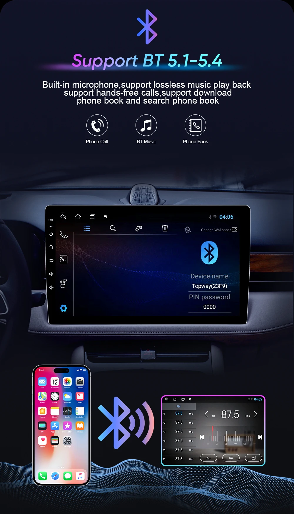 Car Radio for Renault Trafic Opel Vivaro Nissan Primastar 2010-2011-2014 Carplay Android Auto Player GPS Navigation Autoradio