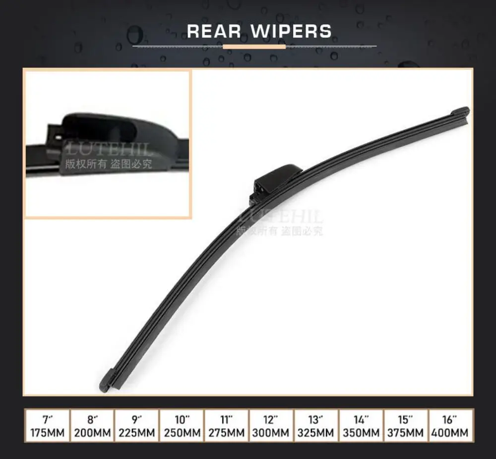 For Hyundai i30 GD Elantra GT 2012-2017 2013 2014 Wiper Front&Rear Wiper Blades Windshield Windscreen Window Brushes 26"+14"+13"