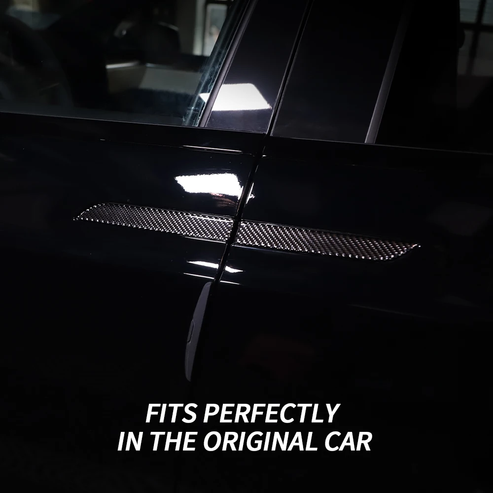 Carbon Fiber Car Exterior Door Handle Sticker Cover For Tesla Model X Trim Scratch Protector Accessory Decoration Fit Accessorie