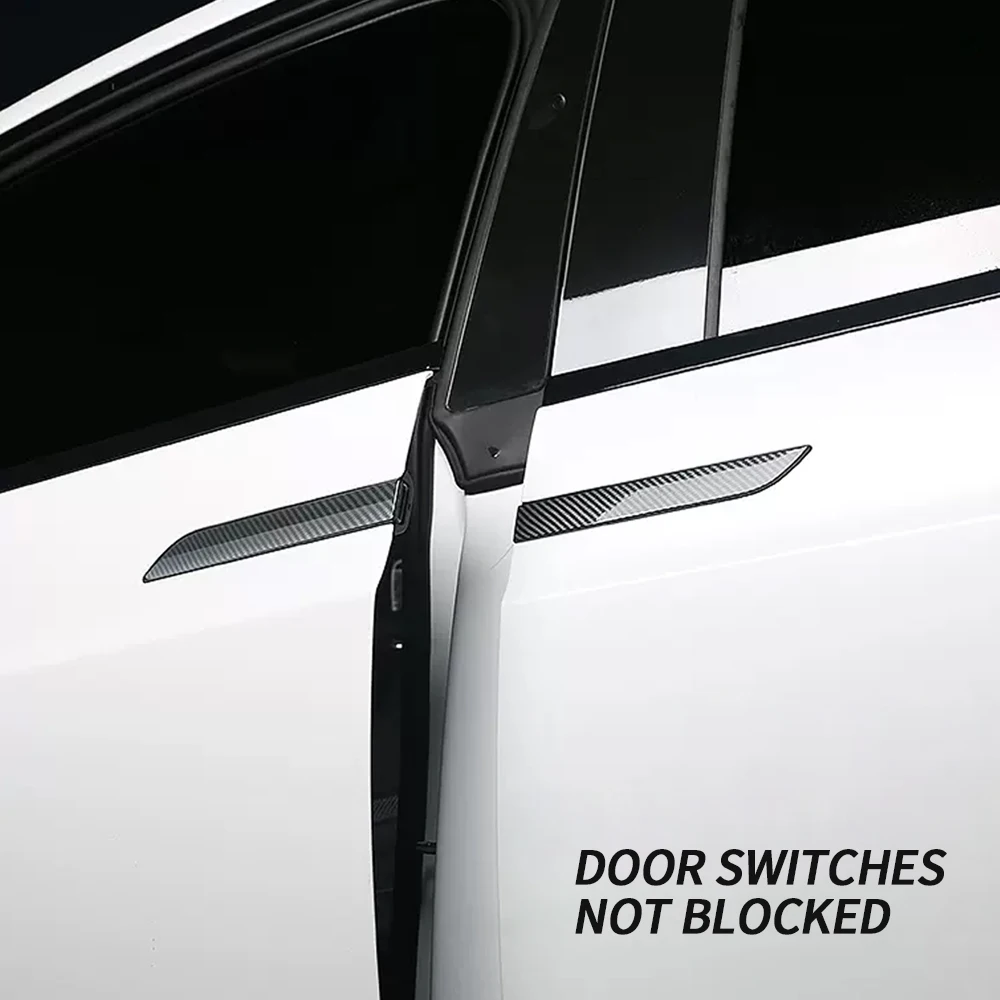 Carbon Fiber Car Exterior Door Handle Sticker Cover For Tesla Model X Trim Scratch Protector Accessory Decoration Fit Accessorie