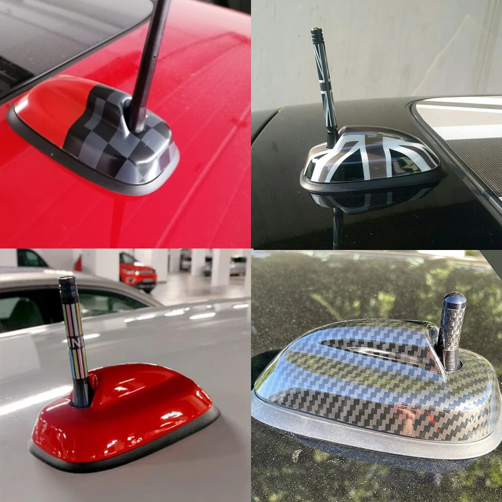 For MINI Cooper S JCW F55 F56 F66 F65 Car Exterior Trim Antenna Decoration Cover Sticker Car-Styling Accessories