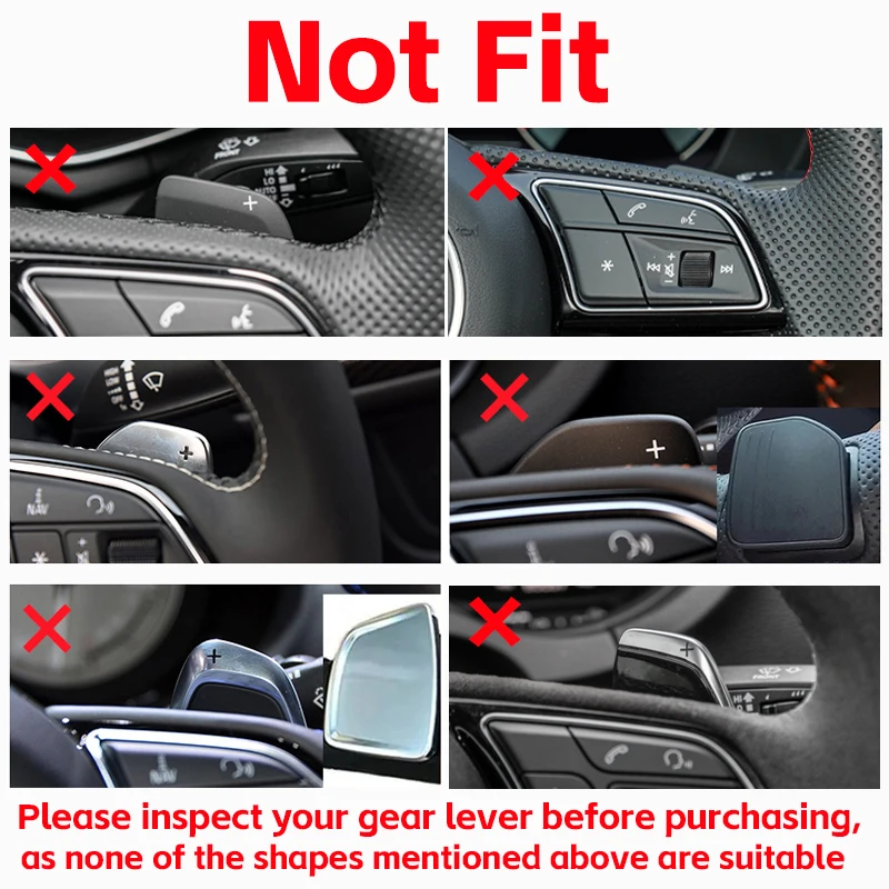 Car Steering Wheel Shift Paddle Shifter Extension For Audi A3 S3 A5 S5 2017 A4 B9 Q7 2016-2017 TT TTS