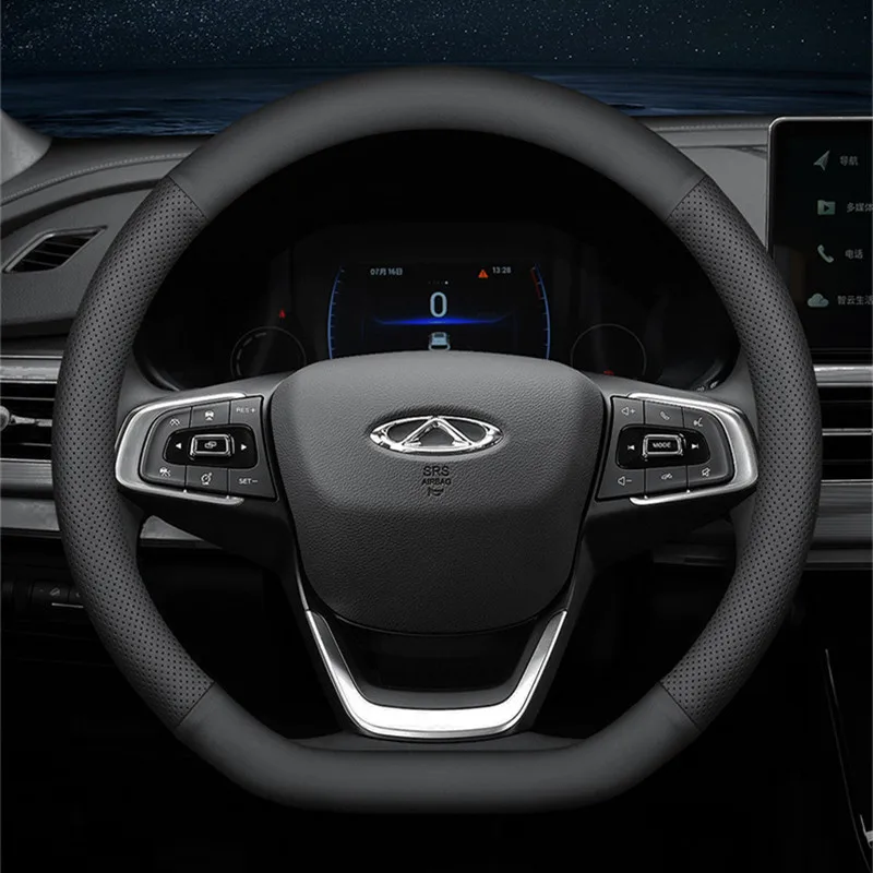 D Shape Car Steering Wheel Cover Breathable Anti Slip Ultra-thin Car Decoration Suitable 38cm Steering Wheel Cover Accessories