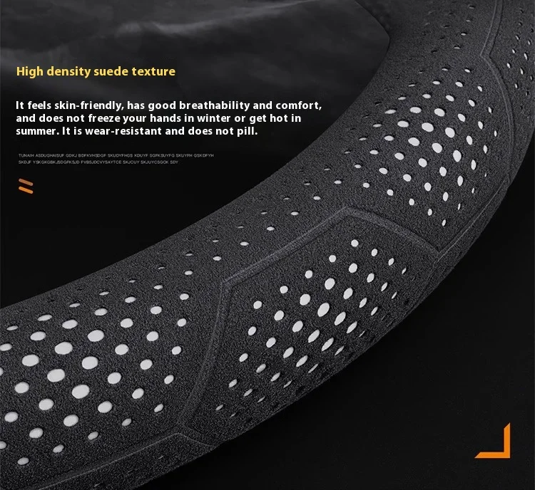 For Kia K5 Sportage Picanto Xceed Rio Cerato Soul Carens Seltos Carbon fiber Suede Car Steering Wheel Cover Auto Accessories