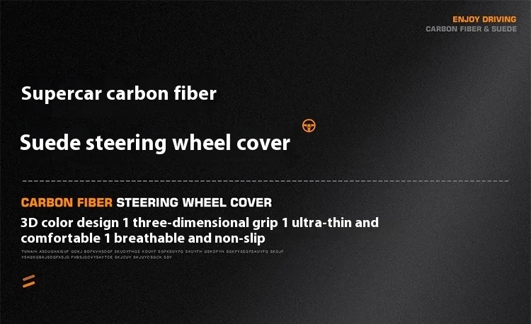 For Kia K5 Sportage Picanto Xceed Rio Cerato Soul Carens Seltos Carbon fiber Suede Car Steering Wheel Cover Auto Accessories